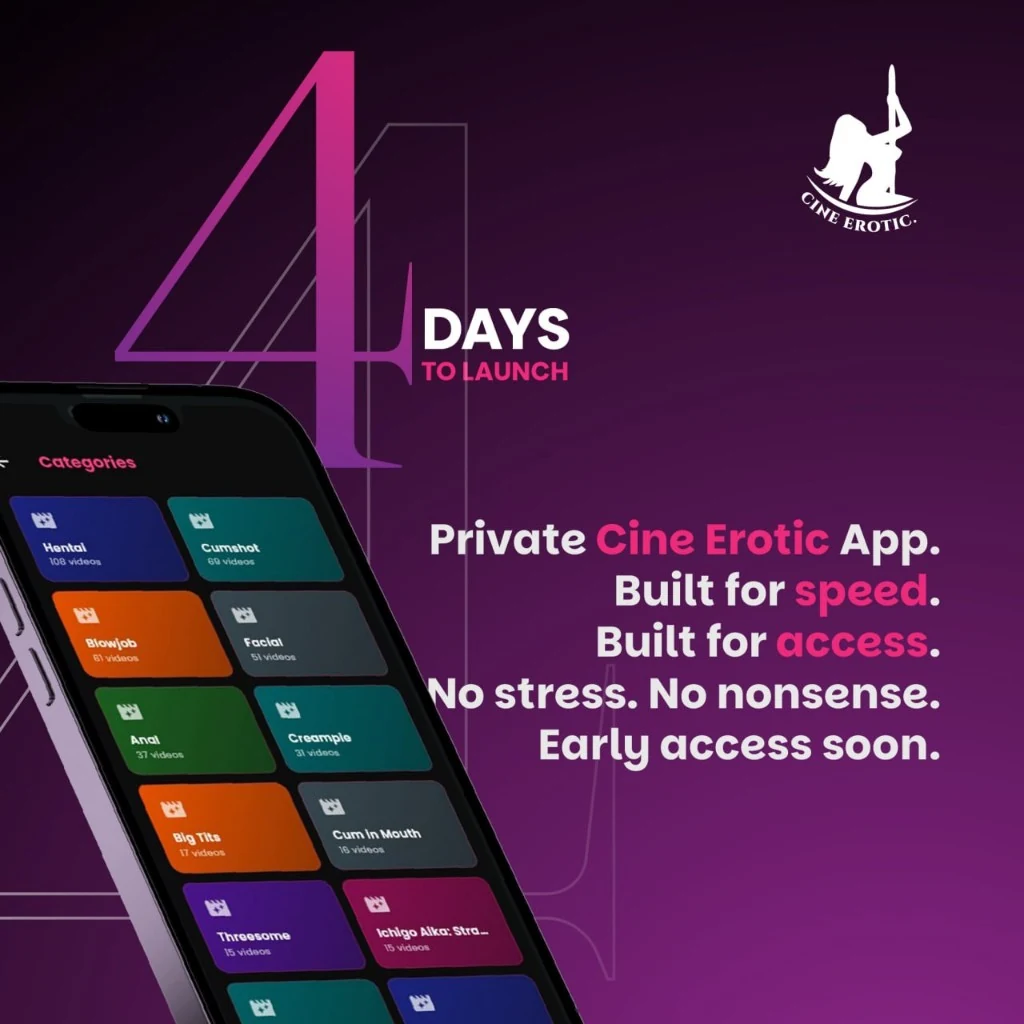 CineErotic categories launch graphic