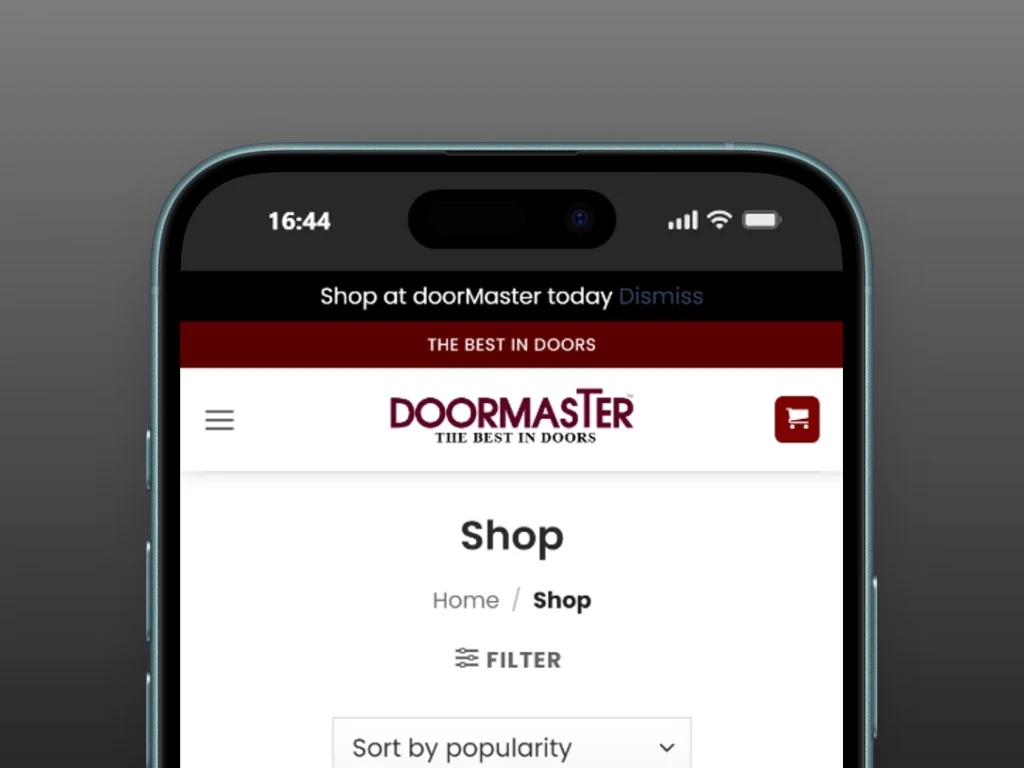DoorMaster mobile shop filters