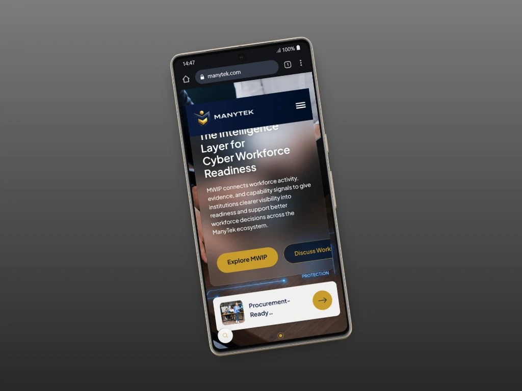 ManyTek mobile homepage